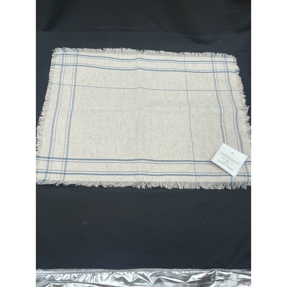 Threshold Studio McGee Set Of 2 Placemats Blue And Beige